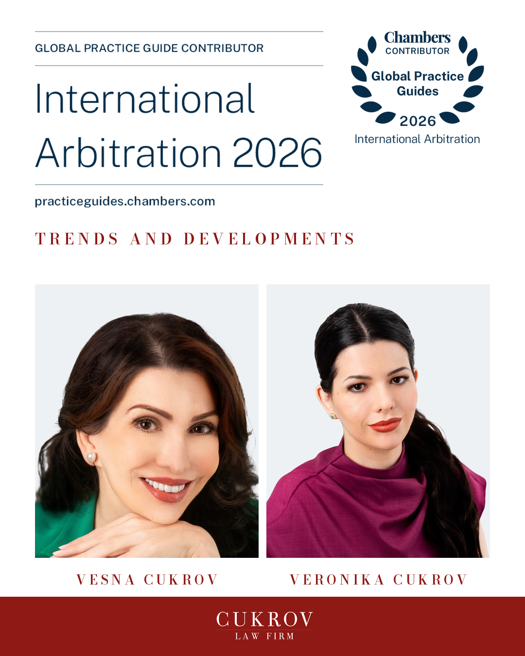 Chambers Global Practice Guide – International Arbitration 2026, Trends and Developments: Vesna Cukrov in Veronika Cukrov