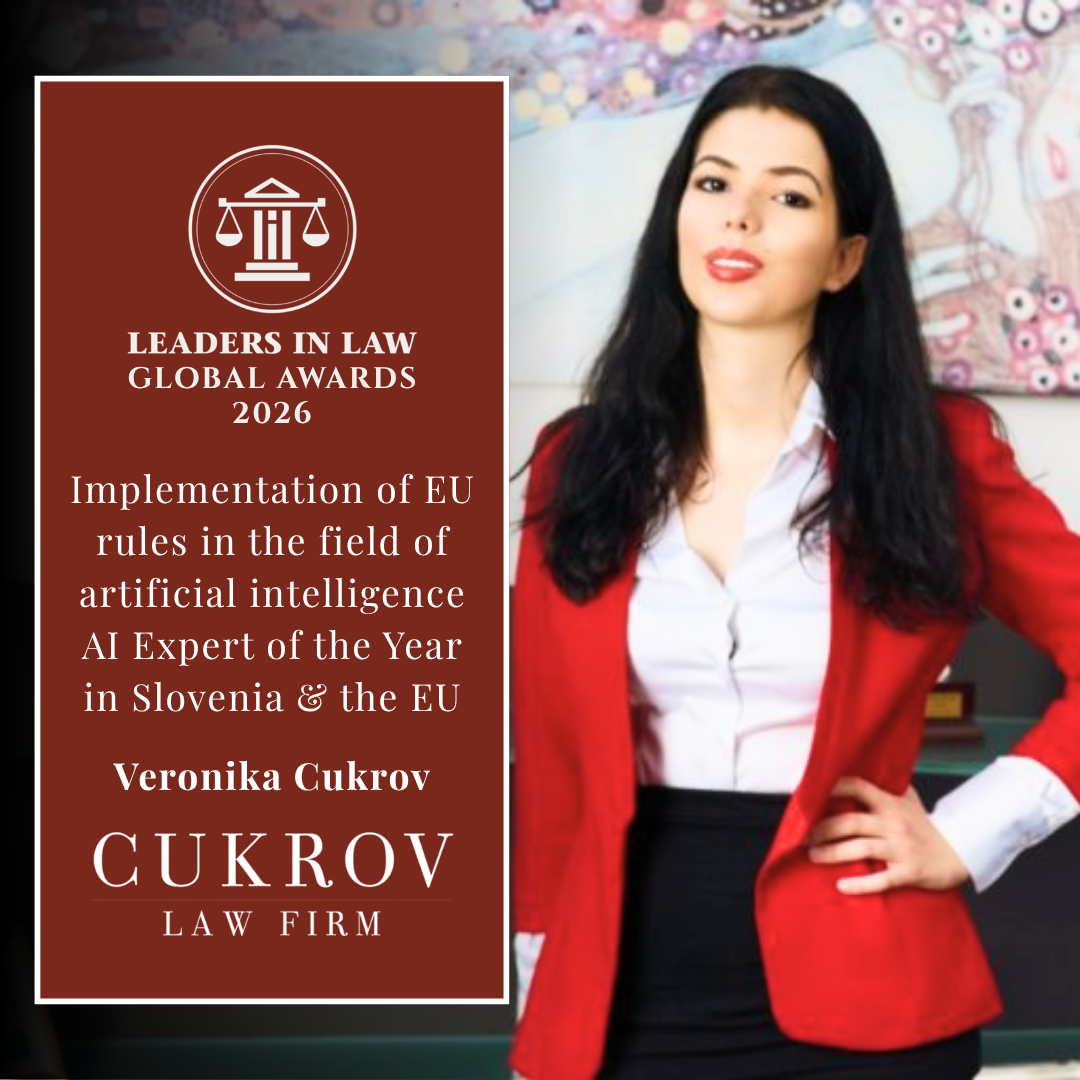 Veronika Cukrov, AI Expert of the Year in Slovenia & the EU, Leaders in Law Global Awards 2026
